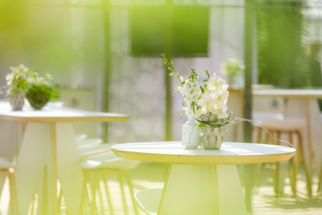 Interieur restaurant groen