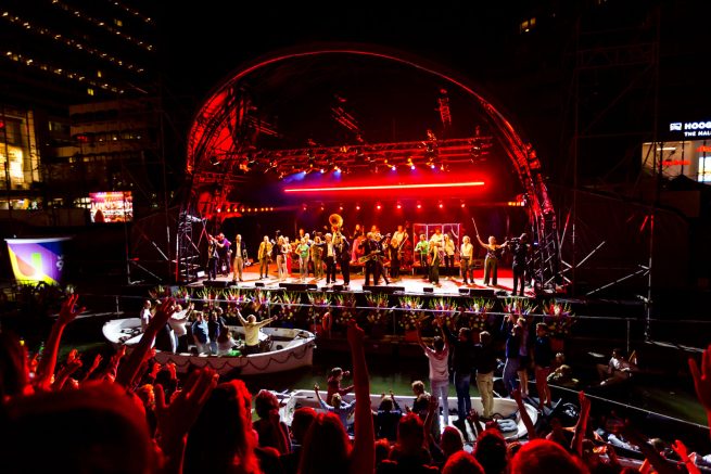 Evenement op de Singel in Utrecht.